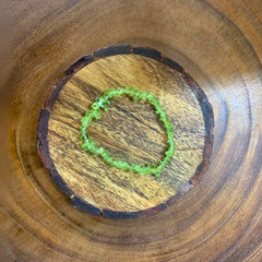 Chunky Peridot Stone Bracelet