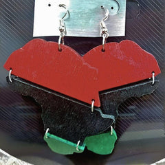 African Wood Earring