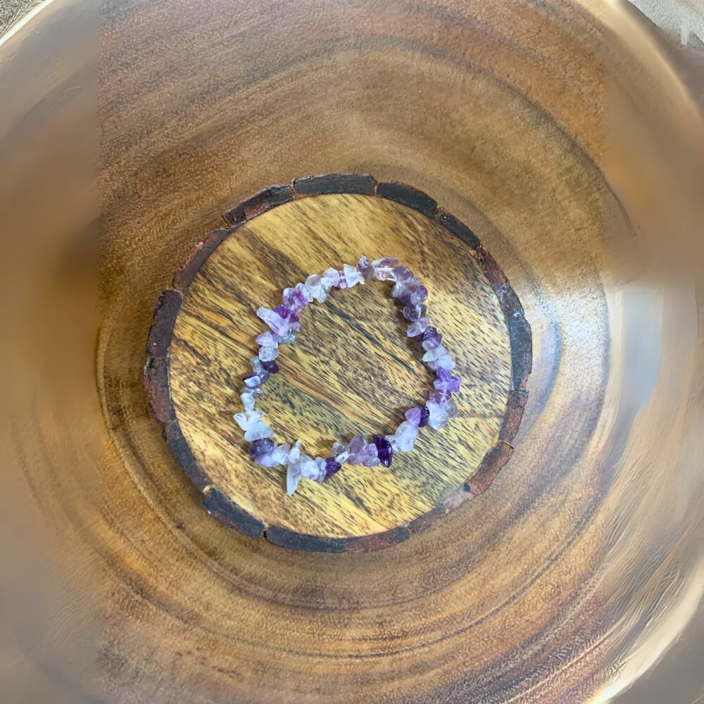 Chunky Amethyst Stone Bracelet
